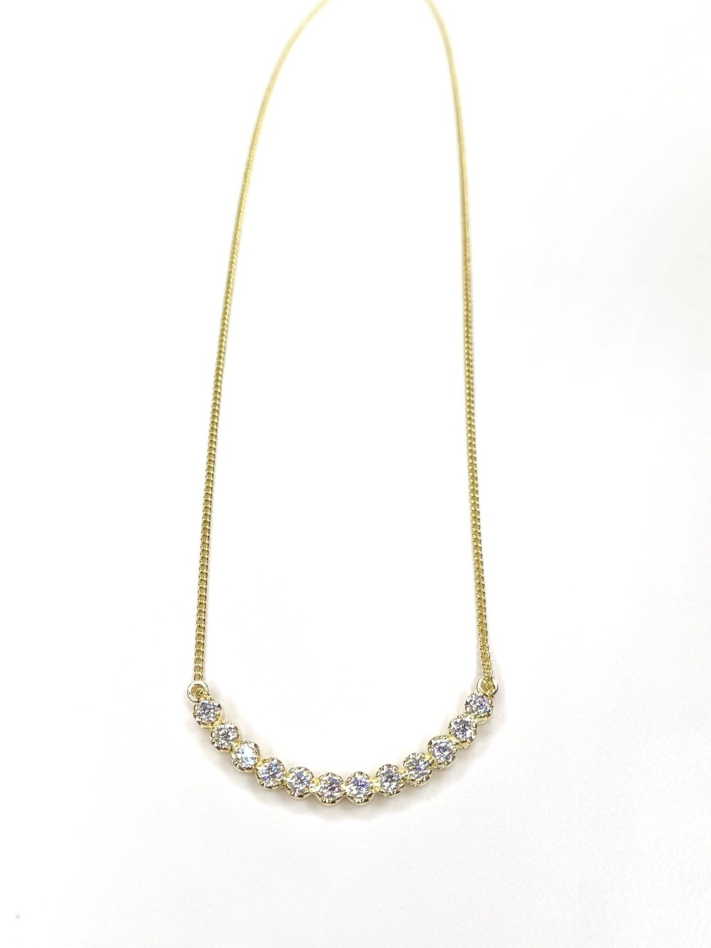 MOISSANITE 18K YG 3 c.t.w Necklace VIDEO - Picture 7 of 8